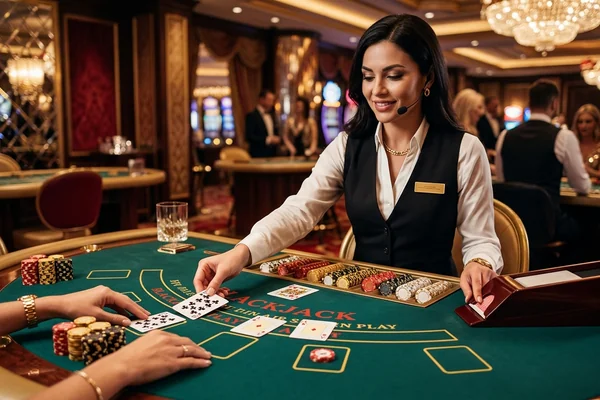 Visão geral da plataforma de cassino ao vivo iwc777 com mesas de jogos, crupiês e interface de usuário, demonstrando segurança e variedade