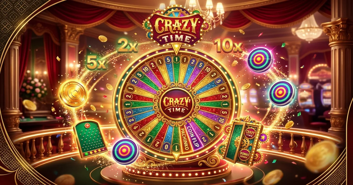 Croupier explicando as regras do Crazy Time na iwc777
